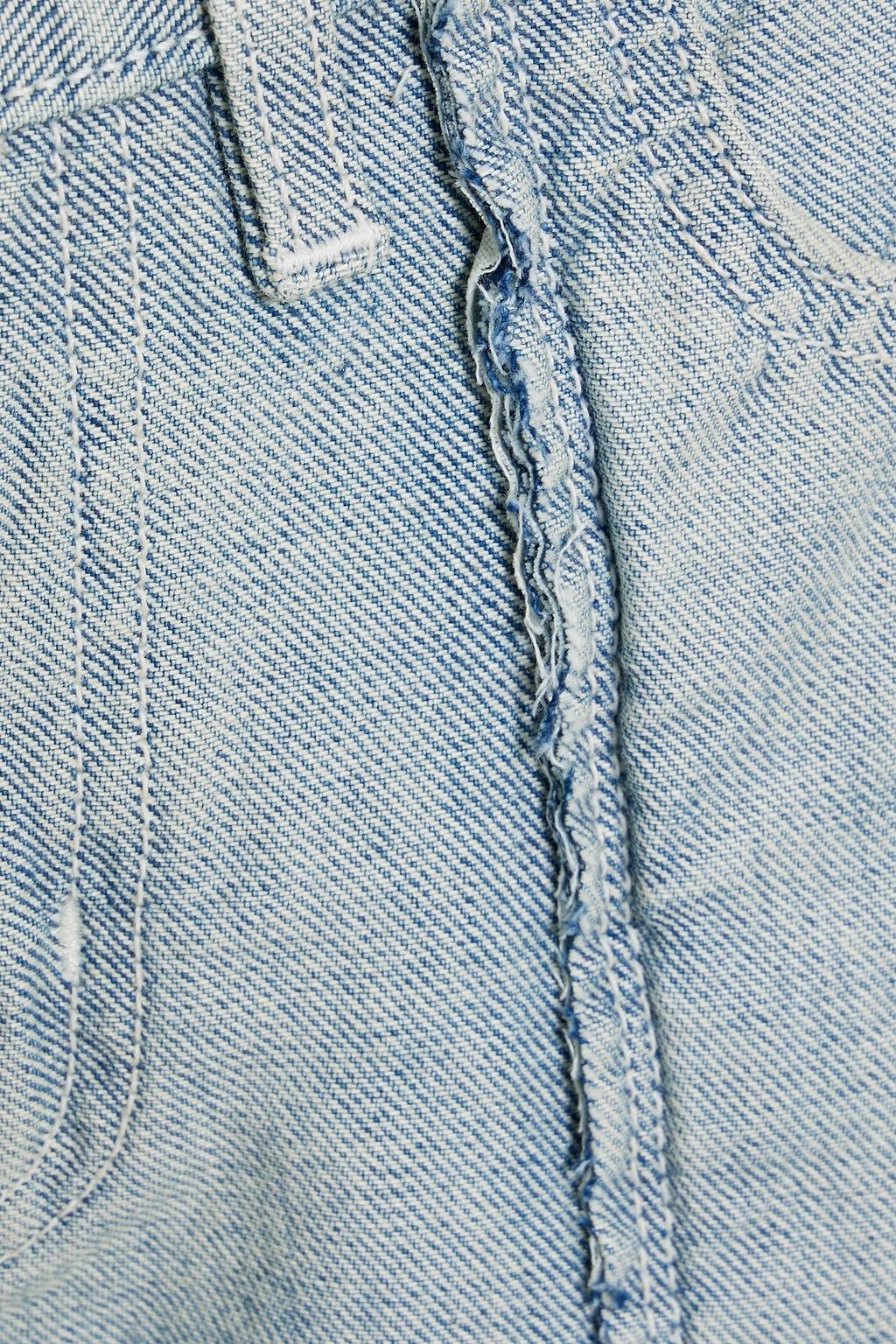 SLVRLAKE Re-work Mica frayed high-rise wide-leg jeans