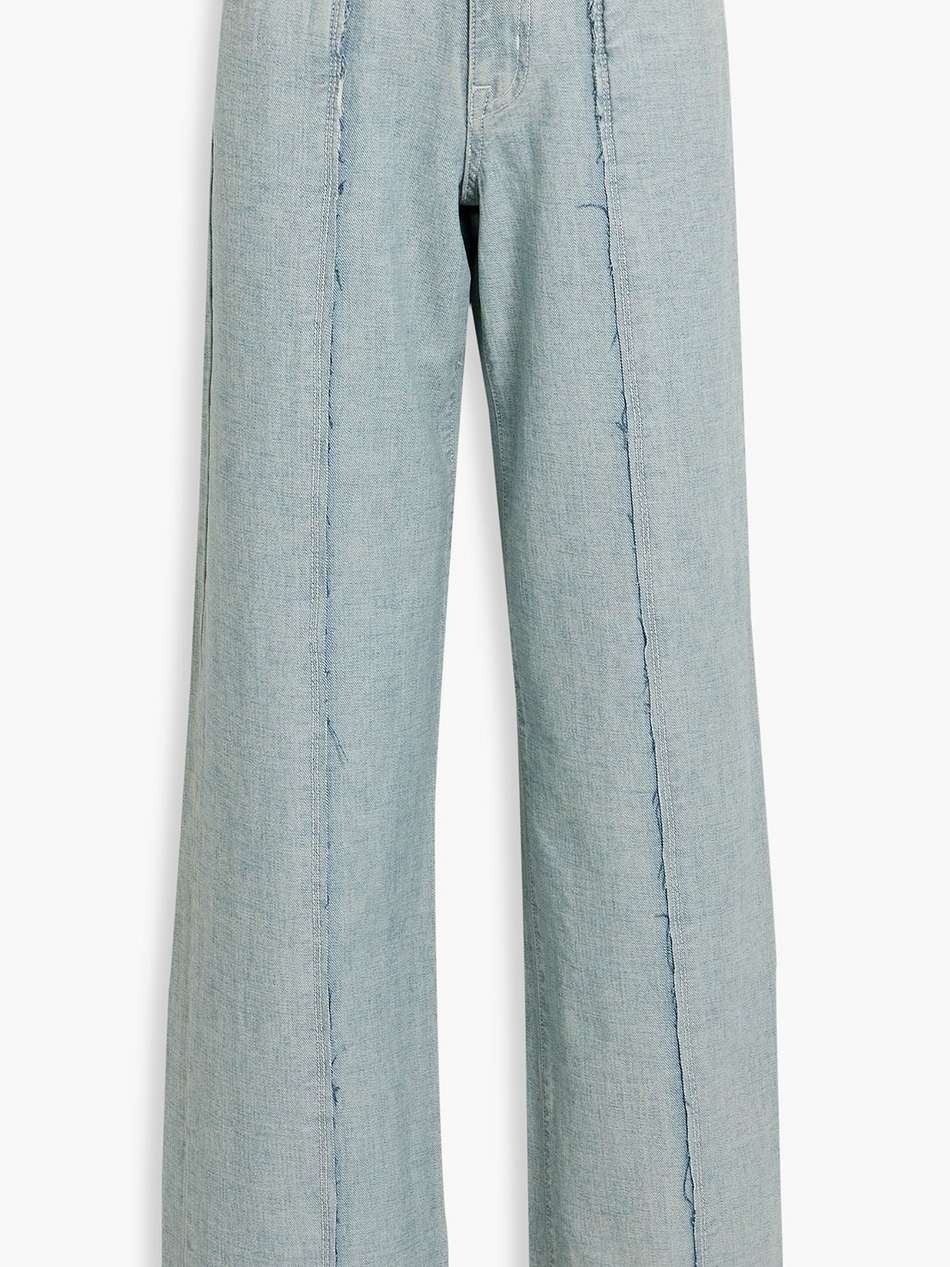 re-work mica frayed high-rise wide-leg jeans