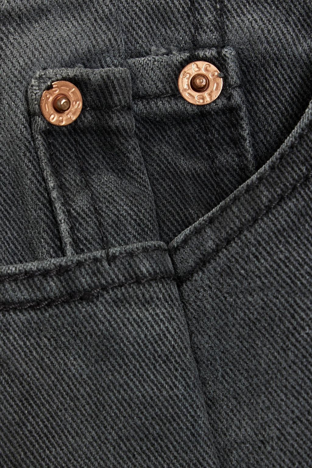 EB DENIM Unraveled distressed high-rise straight-leg jeans