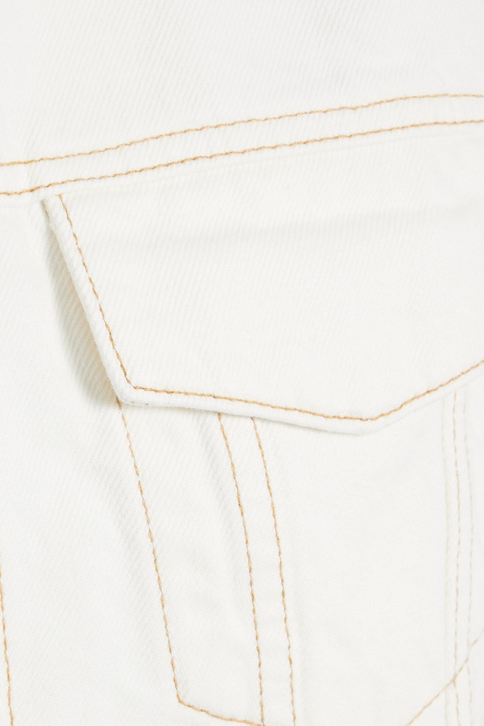 SLVRLAKE CAROLINE FRAYED TWO-TONE DENIM VEST