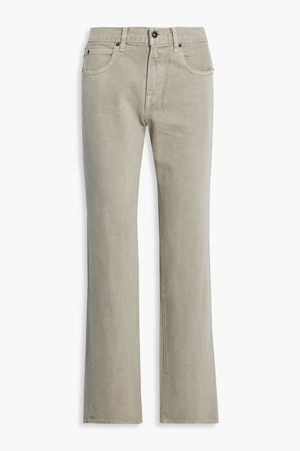 Slvrlake Remy Mid-rise Straight-leg Jeans In Sage Green