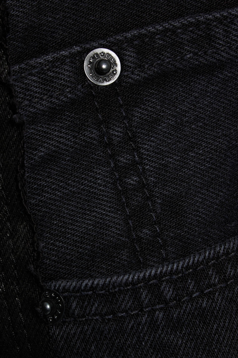 SLVRLAKE LONDON PANELED COATED HIGH-RISE STRAIGHT-LEG JEANS