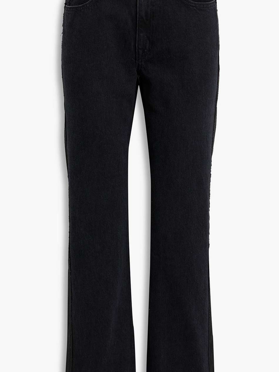 london paneled coated high-rise straight-leg jeans