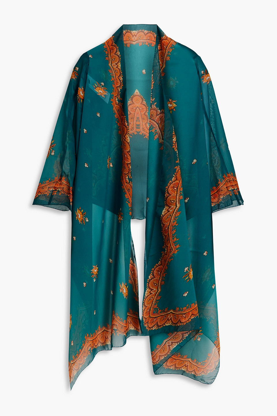 Etro Printed Silk-georgette Jacket In Pl