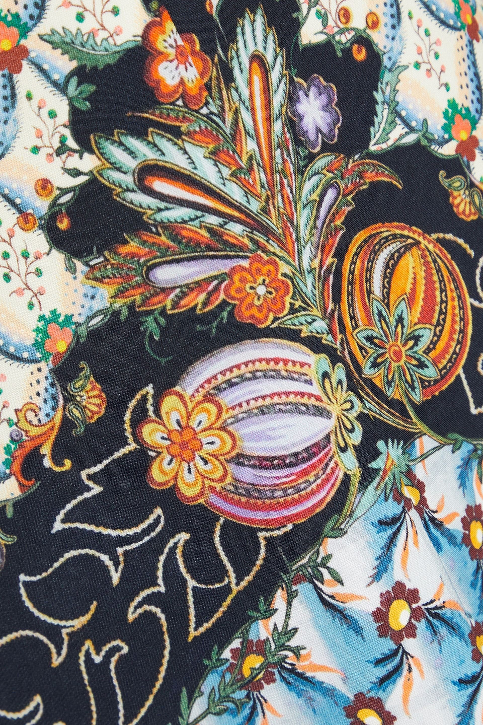 Etro Printed Crepe De Chine Wide-leg Pants In Ecru
