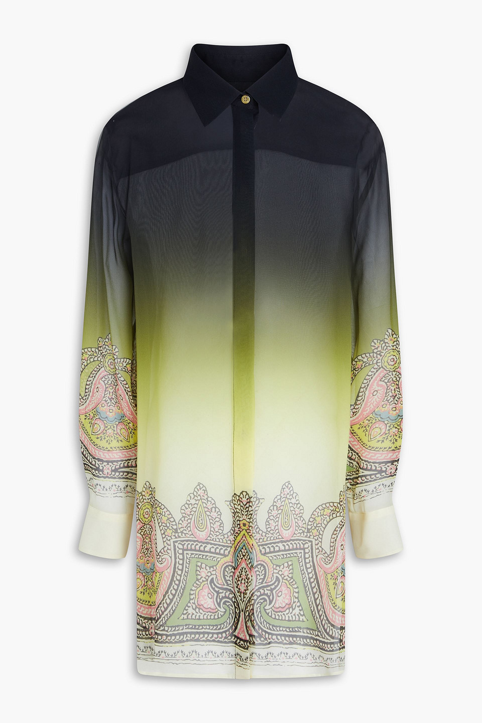 Etro Paisley-print Silk Shirt In Multicolor