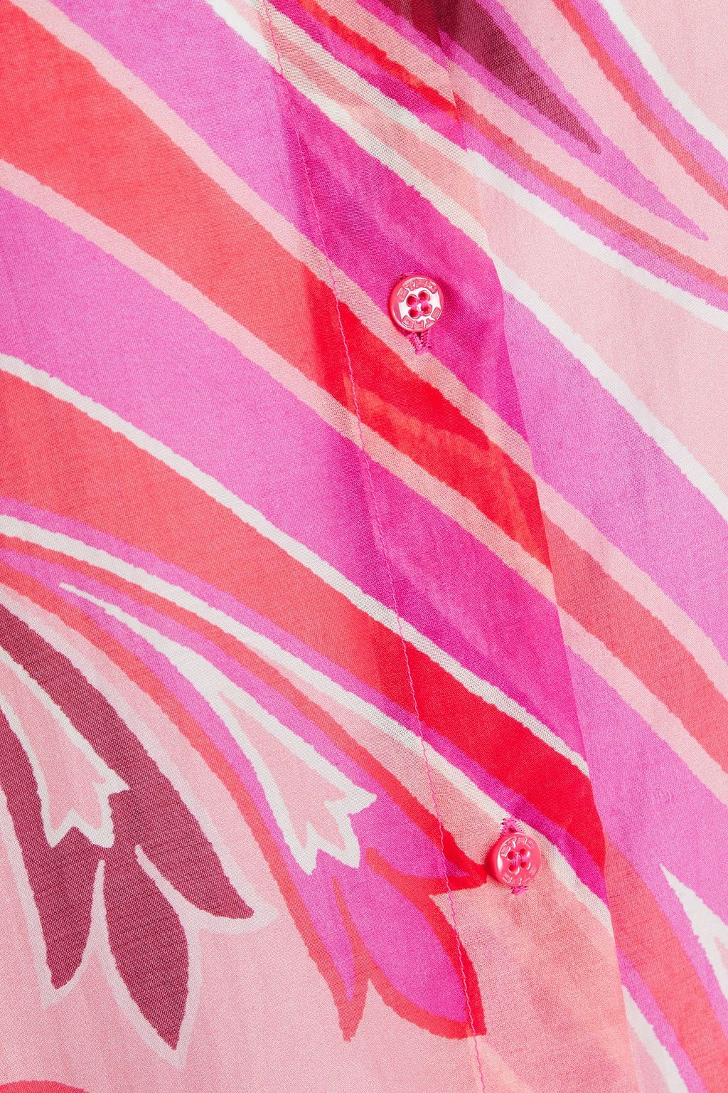 ETRO Printed cotton and silk-blend voile shirt