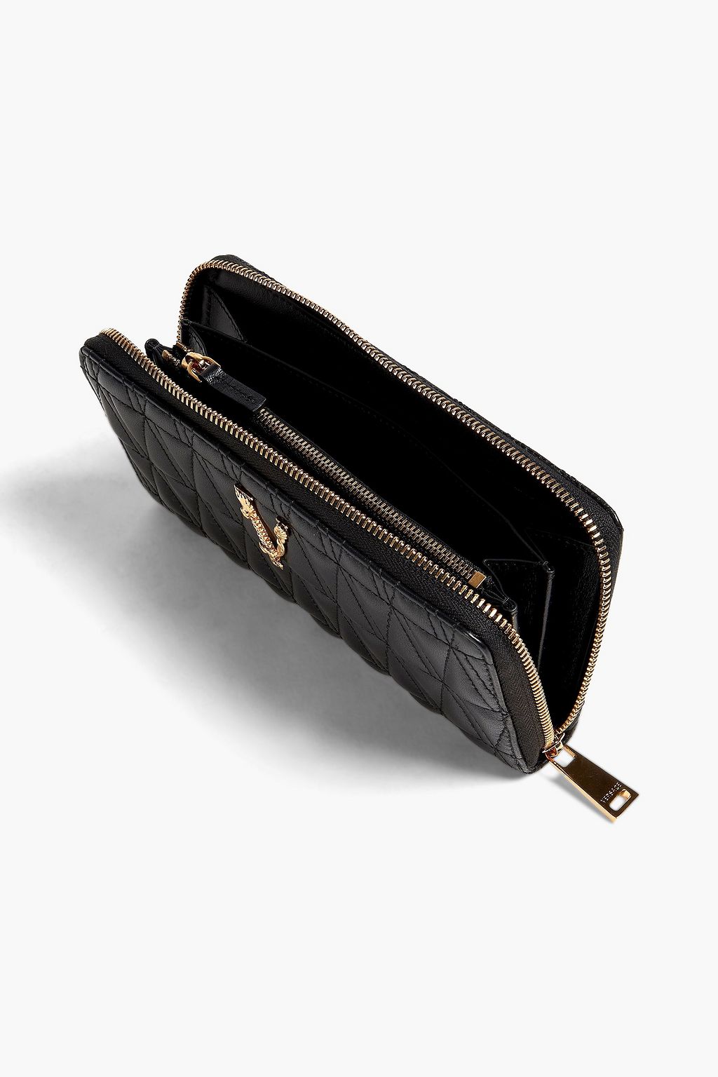 VERSACE Quilted leather continental wallet