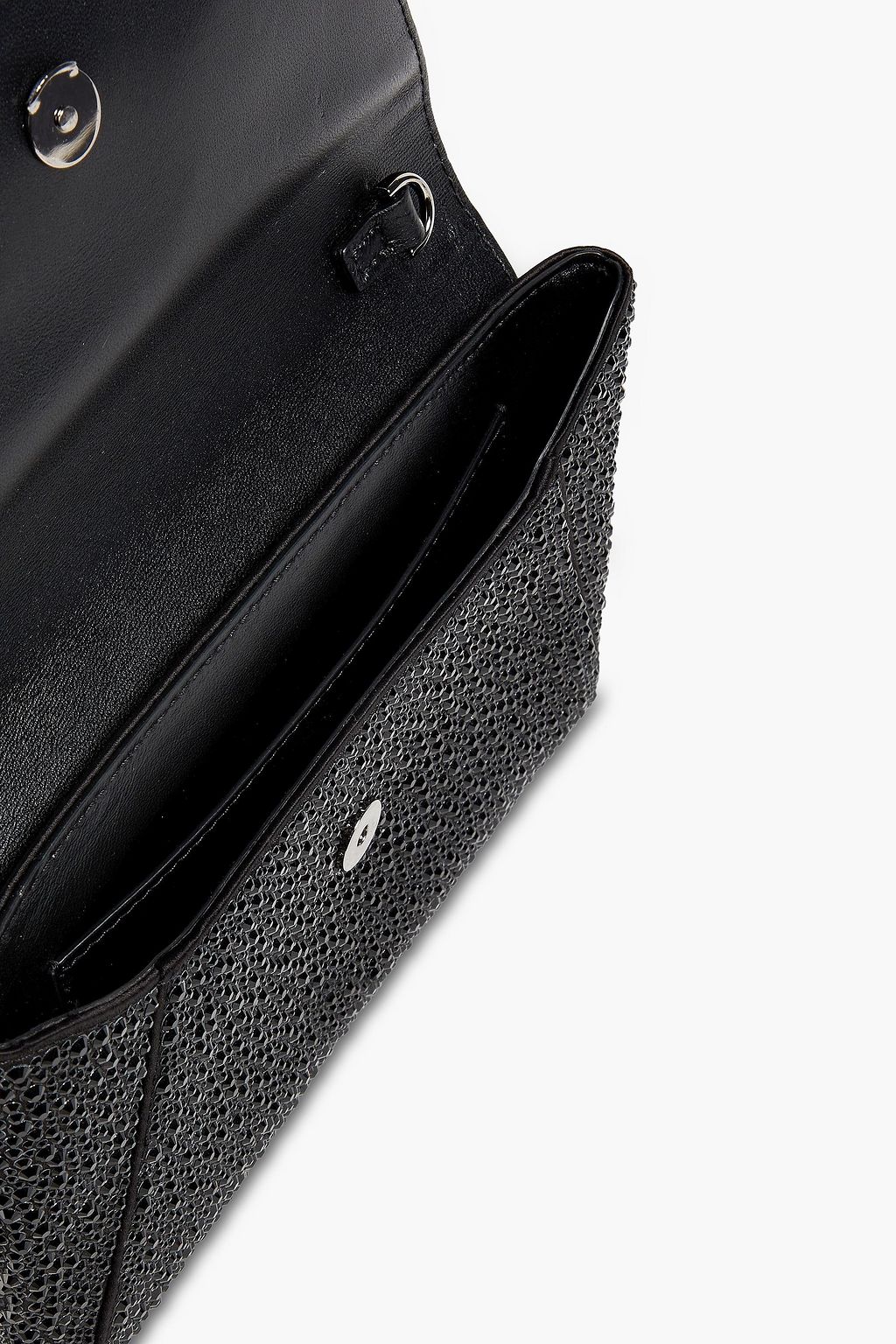 VERSACE La Medusa crystal-embellished satin envelope clutch