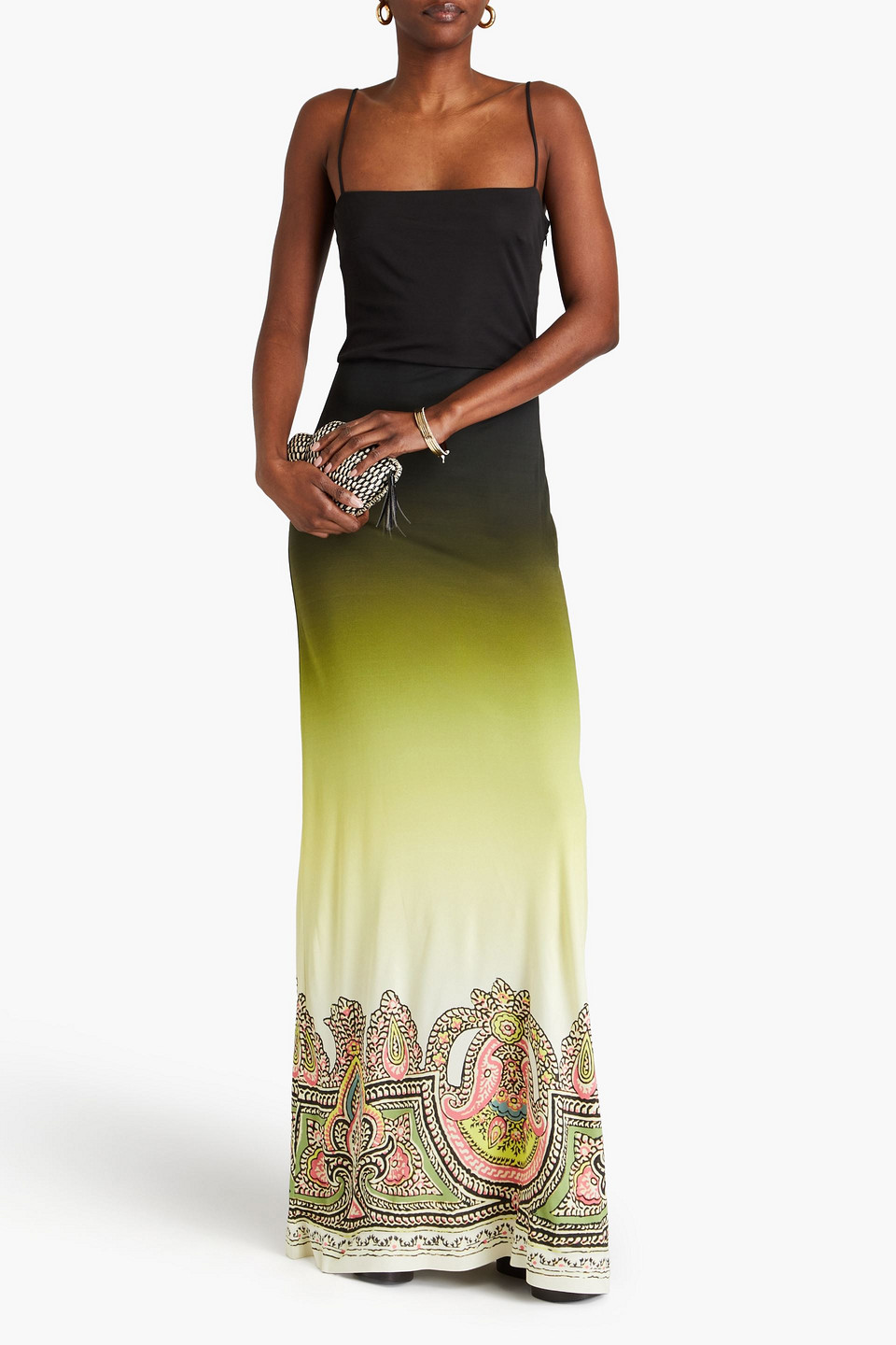 ETRO PRINTED JERSEY MAXI DRESS