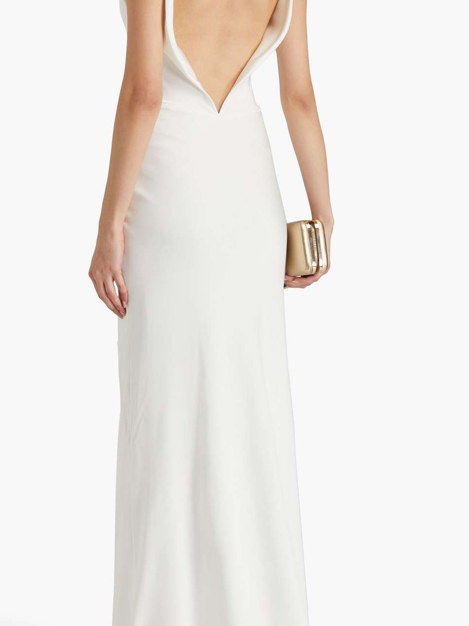 paloma draped satin gown