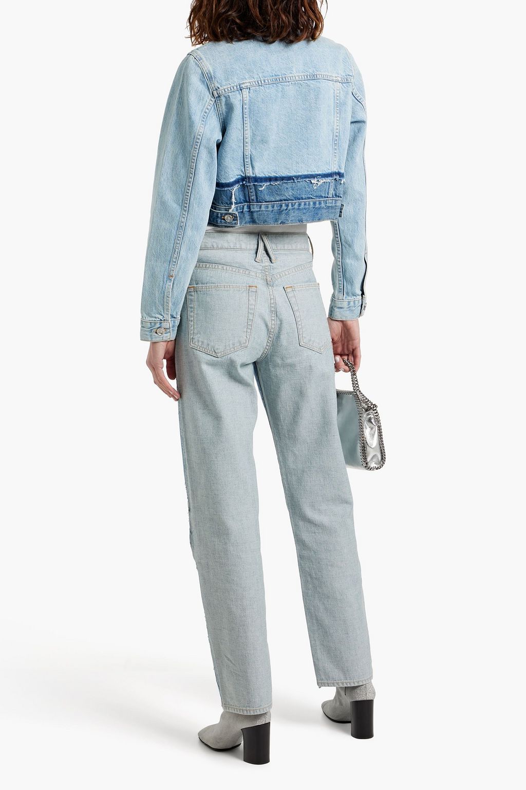 SLVRLAKE Re-work London paneled high-rise straight-leg jeans
