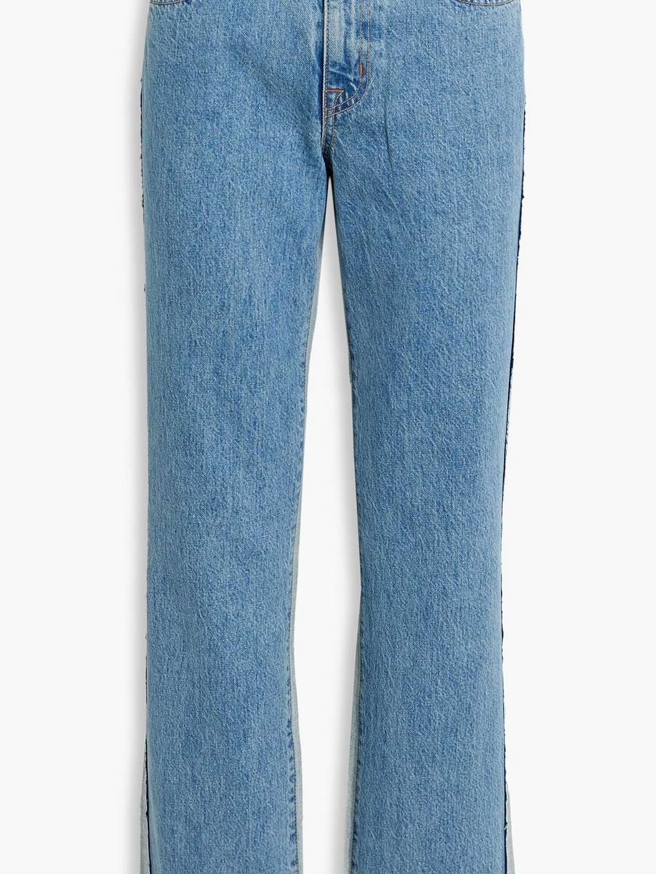 re-work london paneled high-rise straight-leg jeans