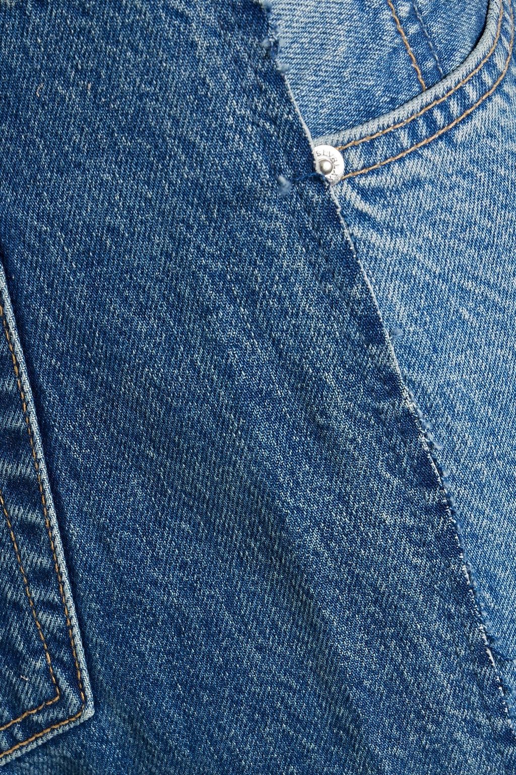 SLVRLAKE Re-work London paneled high-rise straight-leg jeans