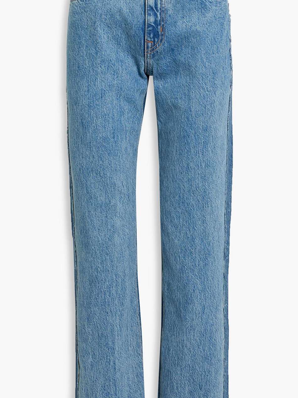 re-work london paneled high-rise straight-leg jeans