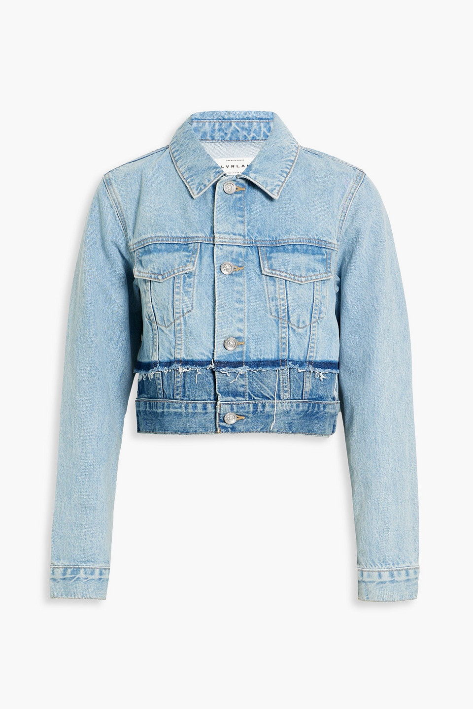 Slvrlake Re-work Fitted Trucker Jacket Twin Valley In Light Denim