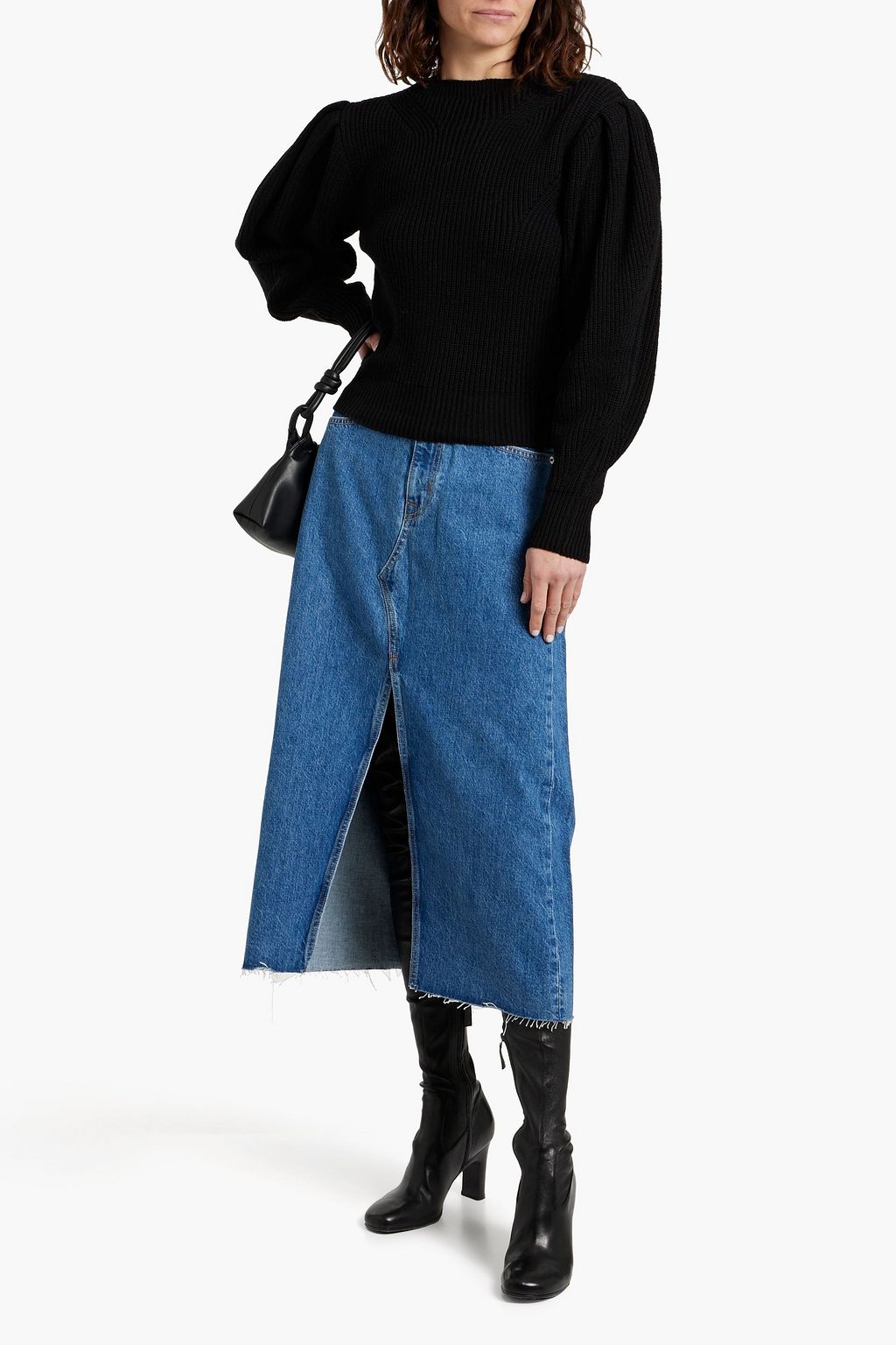 SLVRLAKE Denim midi skirt
