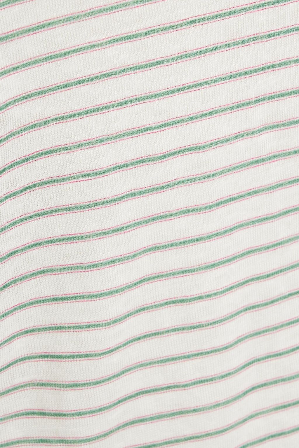 FRAME Striped linen-jersey tank