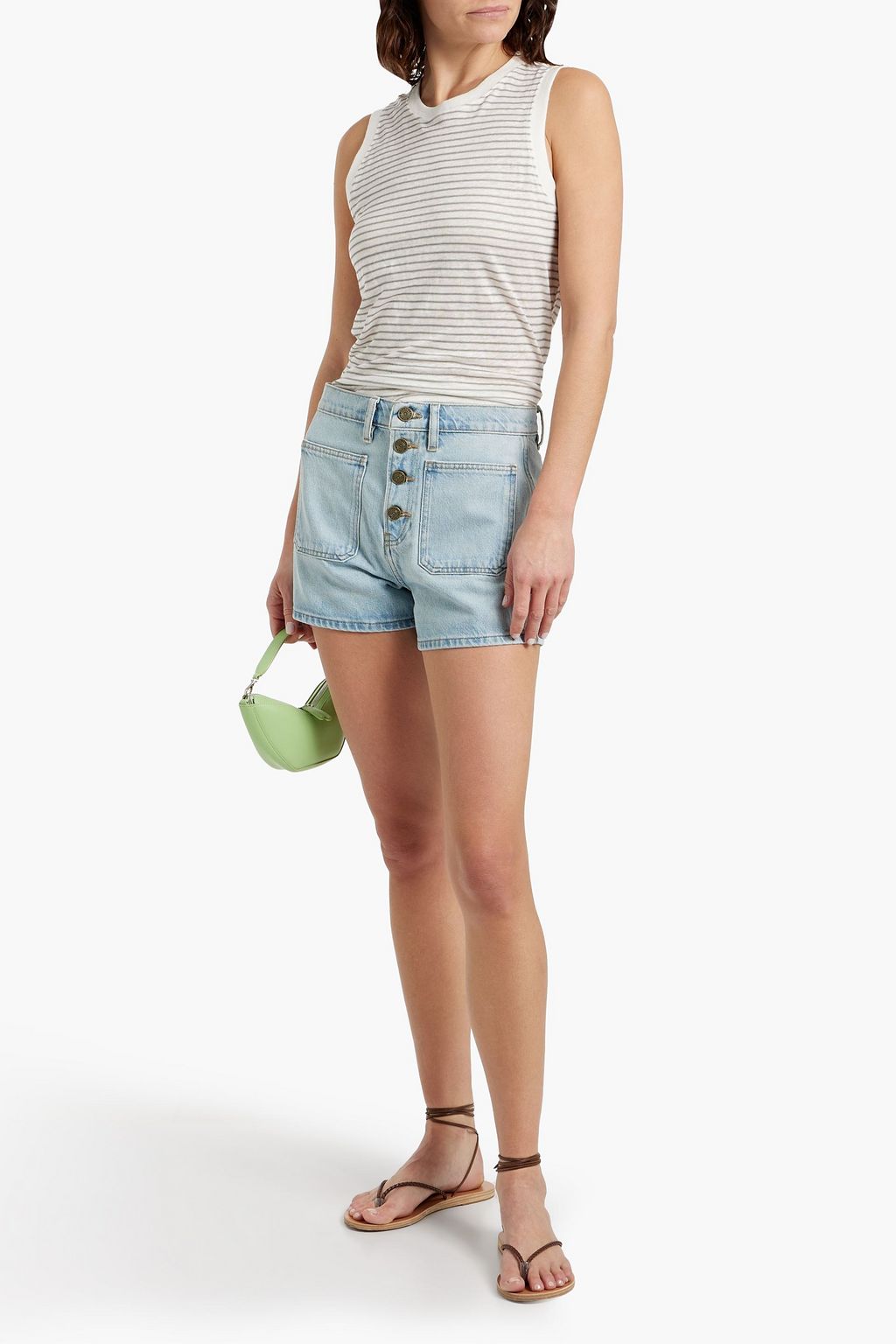 FRAME Bardot denim shorts