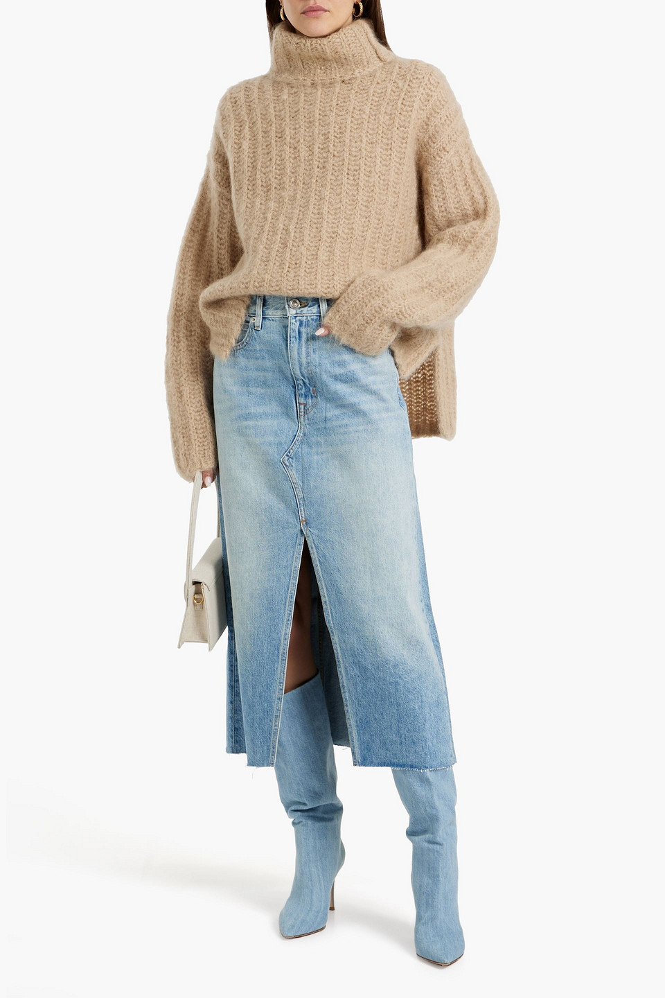 SLVRLAKE DENIM MIDI SKIRT