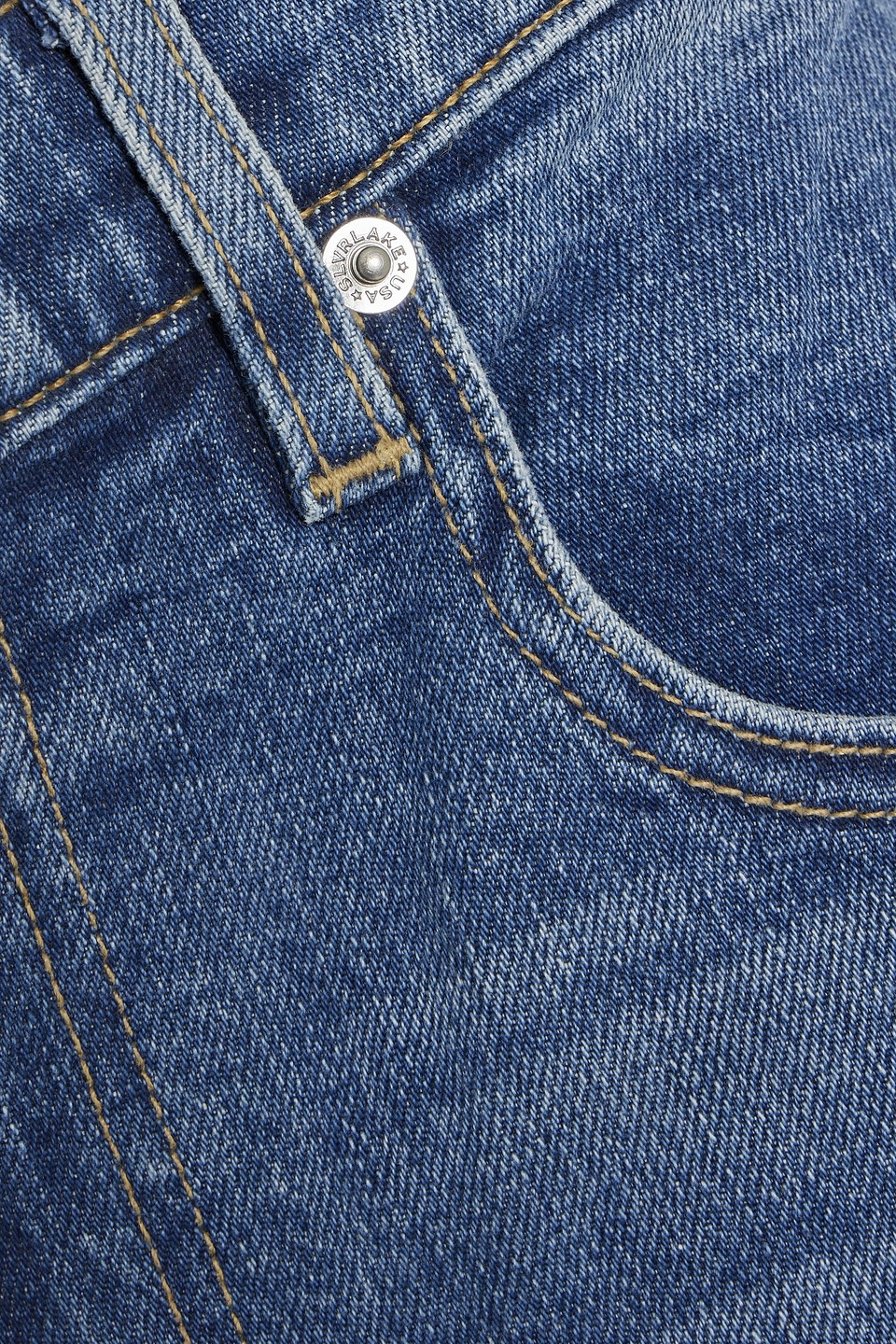Slvrlake Mica High Waist Wide Leg Organic Cotton Jeans In Mid Denim