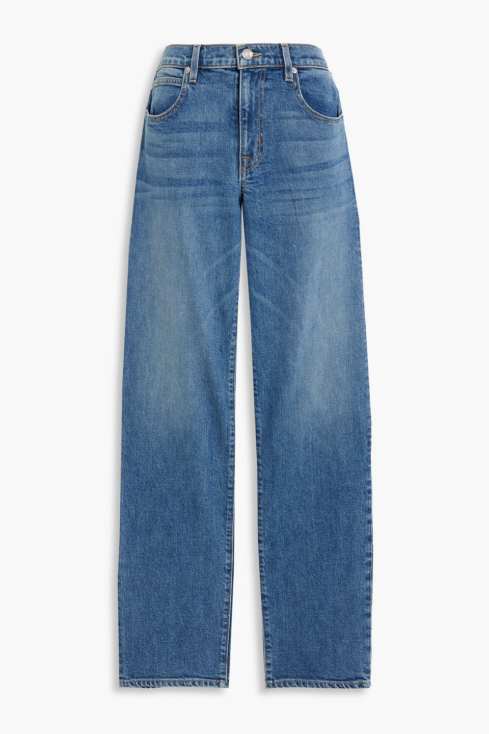 Slvrlake Mica High Waist Wide Leg Organic Cotton Jeans In Mid Denim