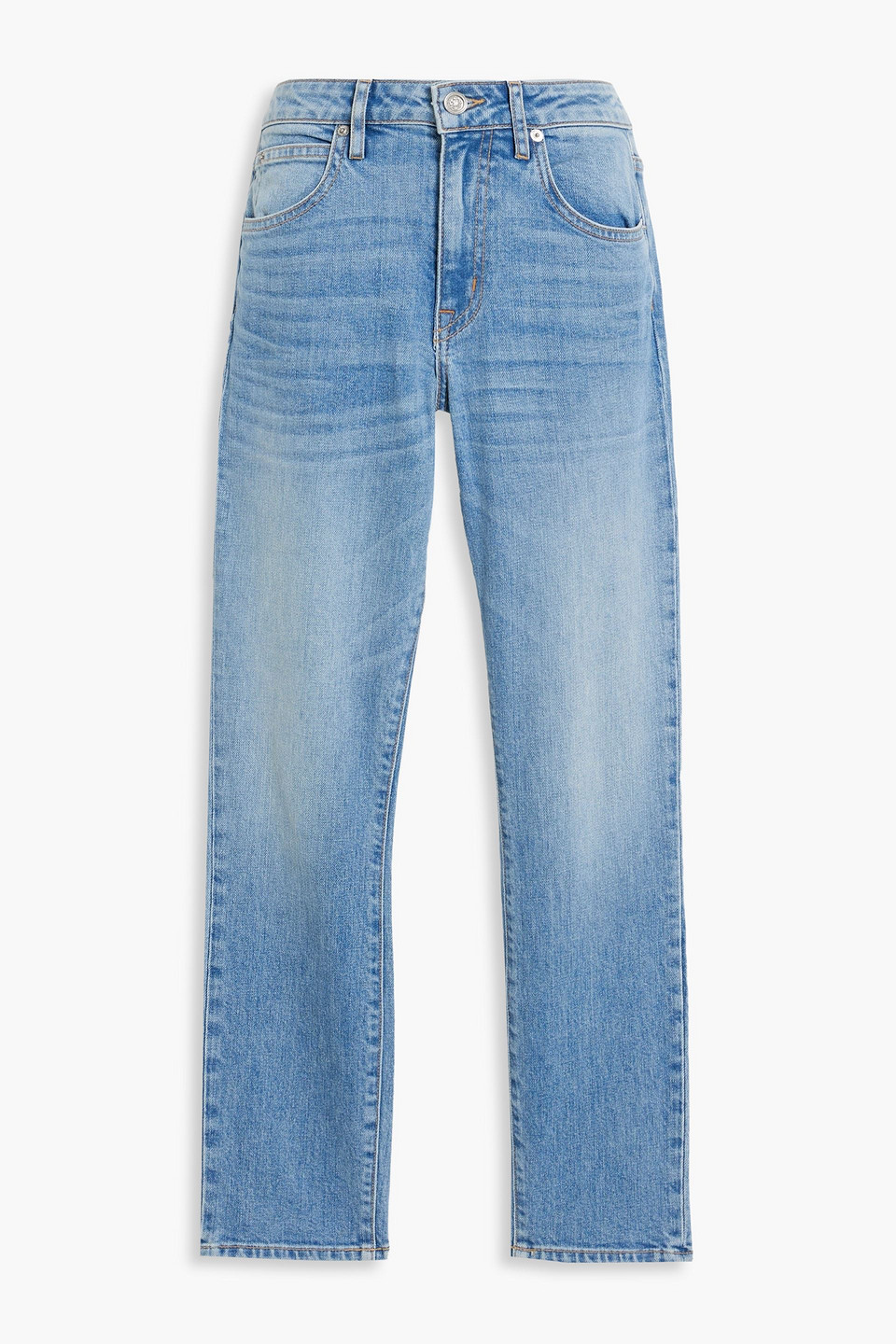 Slvrlake Lou Lou Cropped Mid-rise Slim-leg Jeans In Light Denim
