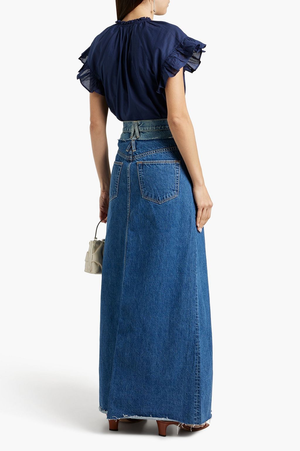 VERONICA BEARD Ruffled cotton top