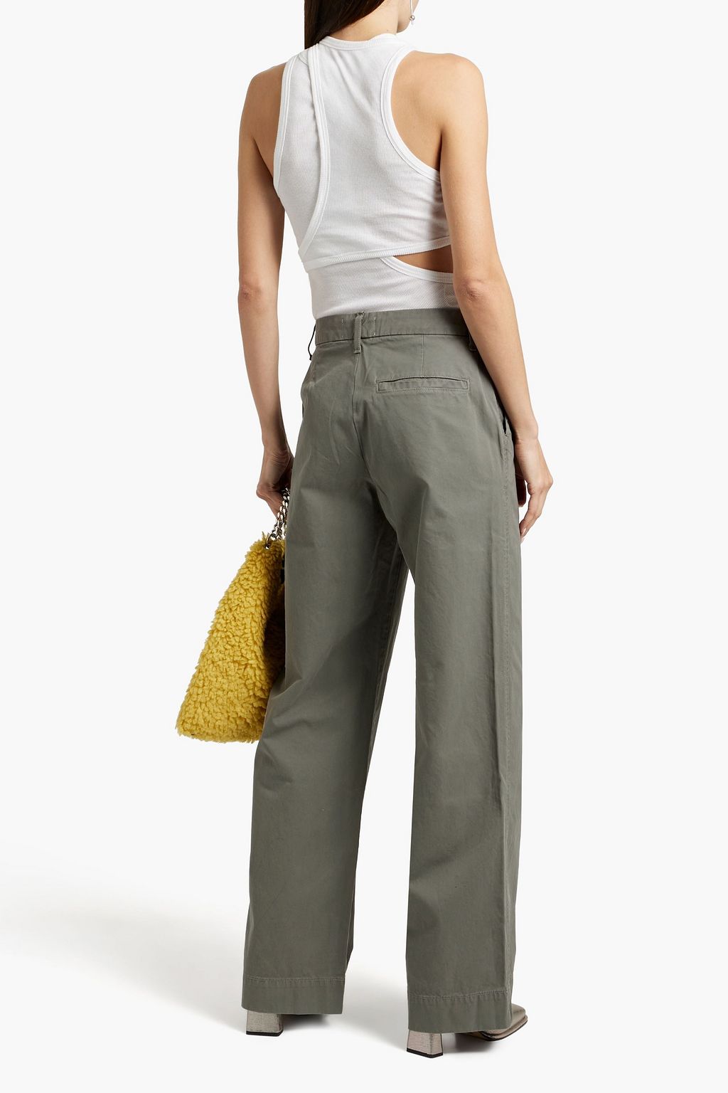 SLVRLAKE Evie cotton-twill wide-leg pants