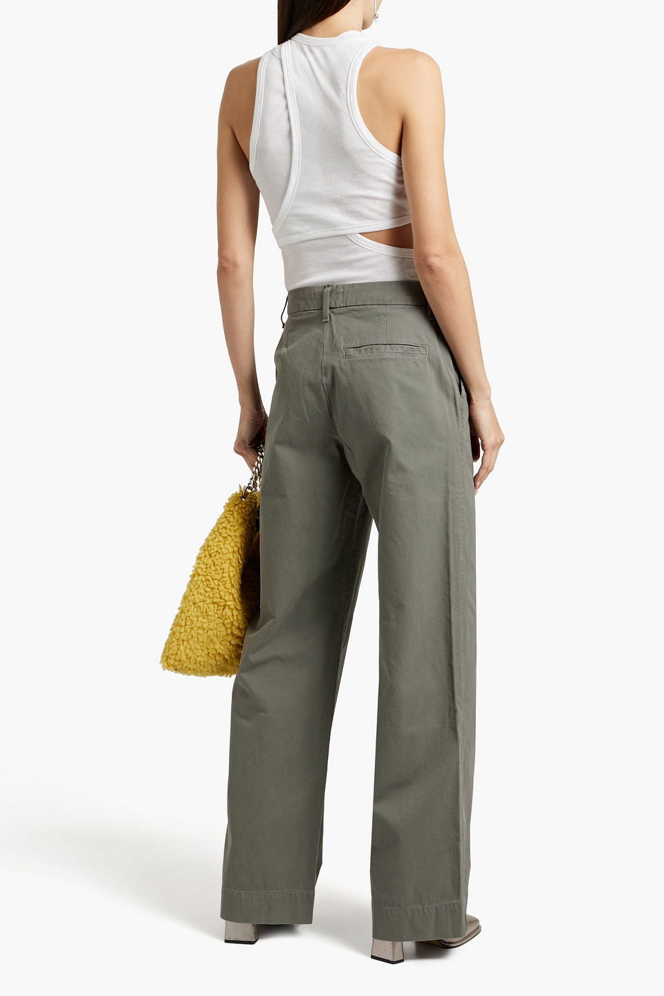 SLVRLAKE EVIE COTTON-TWILL WIDE-LEG PANTS