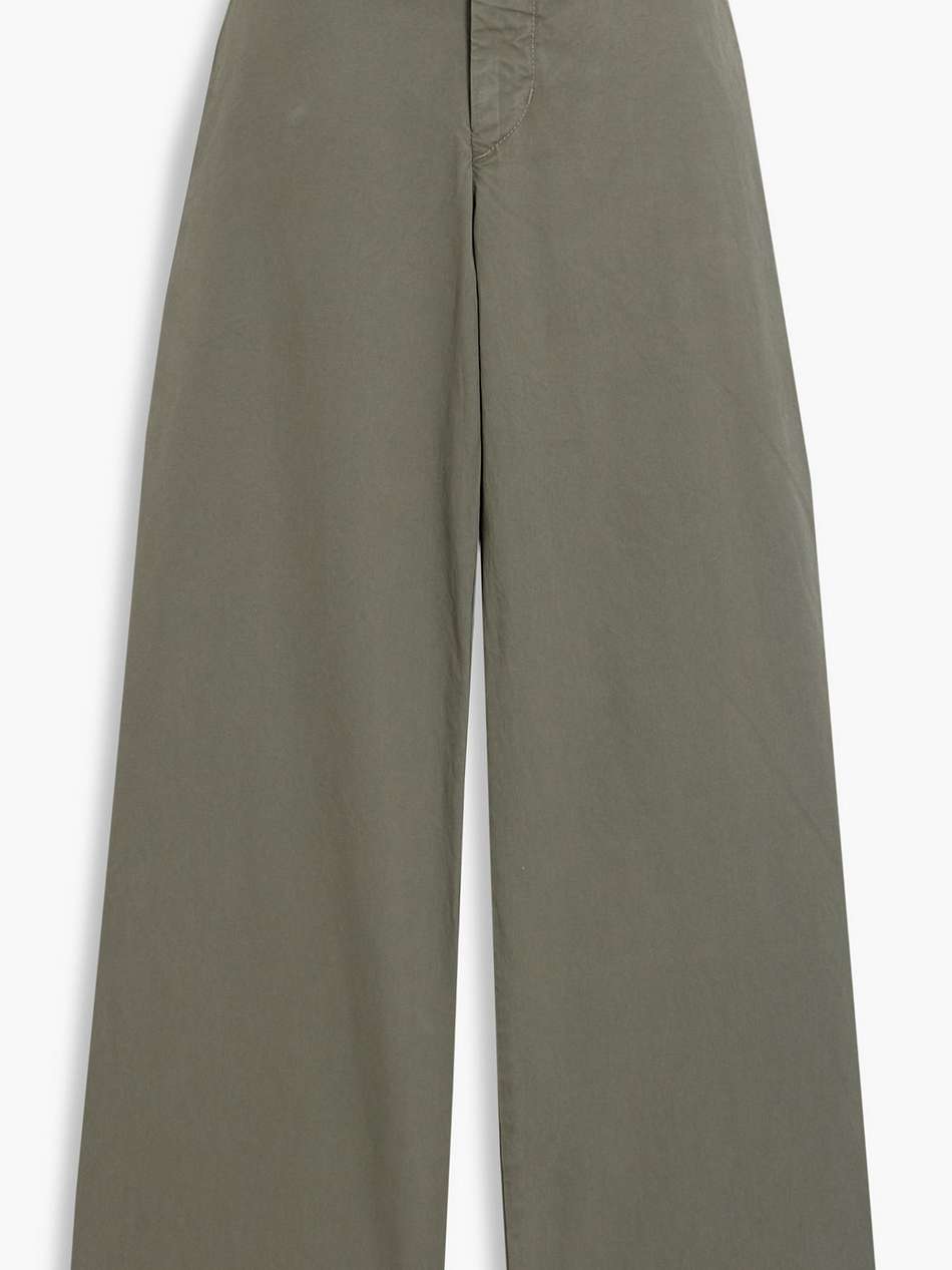 evie cotton-twill wide-leg pants
