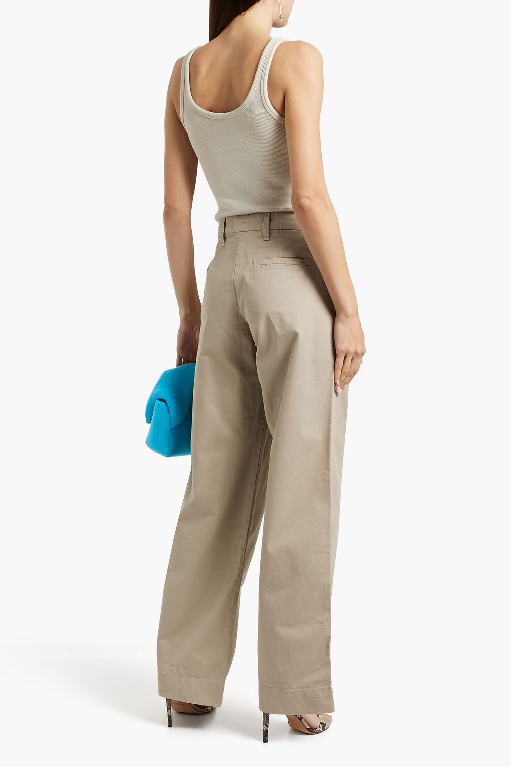 SLVRLAKE Lola cotton-twill wide-leg pants