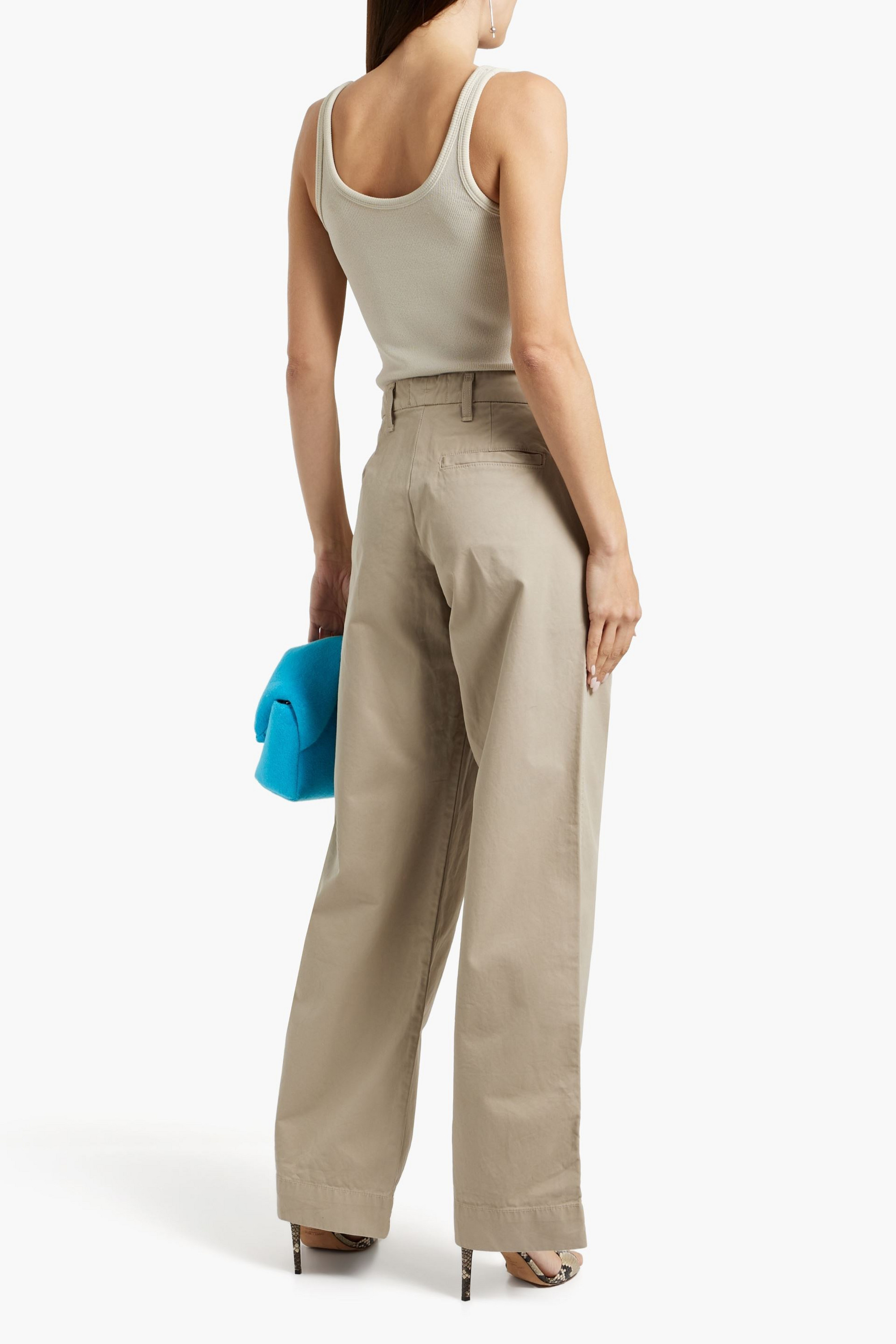 SLVRLAKE Lola cotton-twill wide-leg pants thumbnail