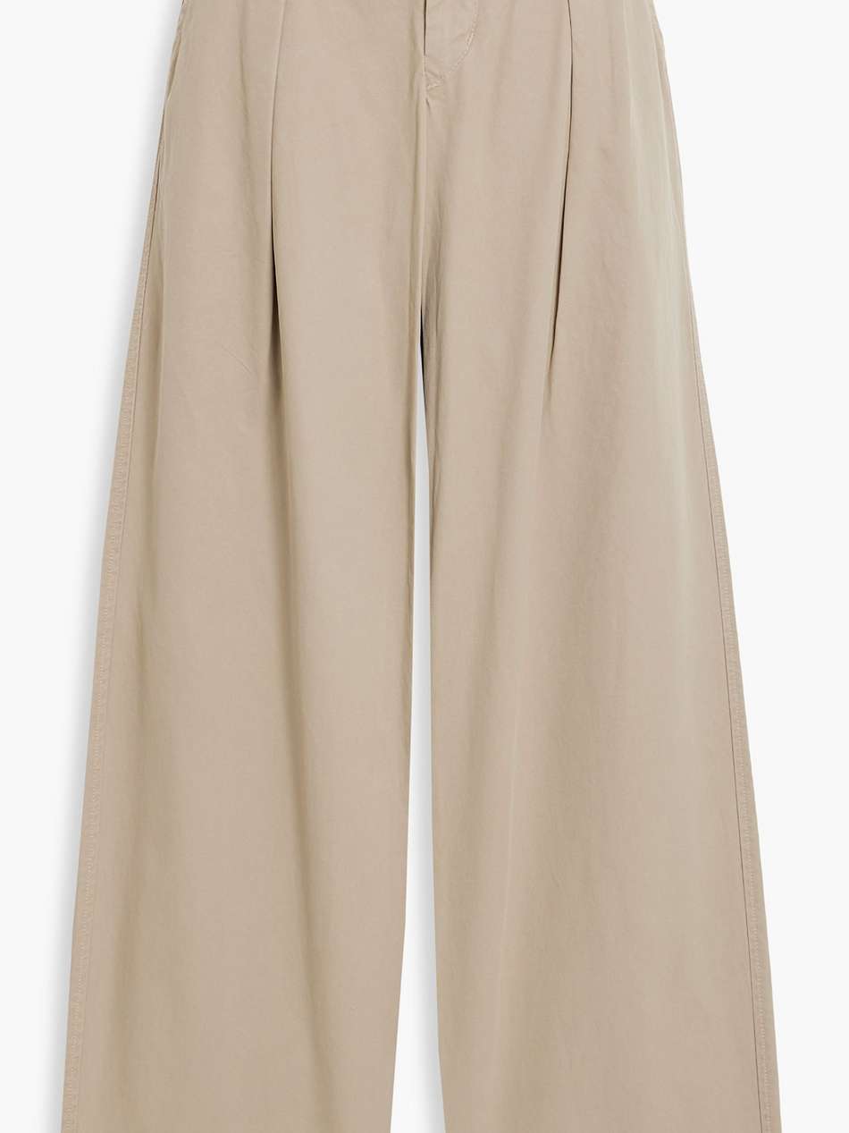 lola cotton-twill wide-leg pants