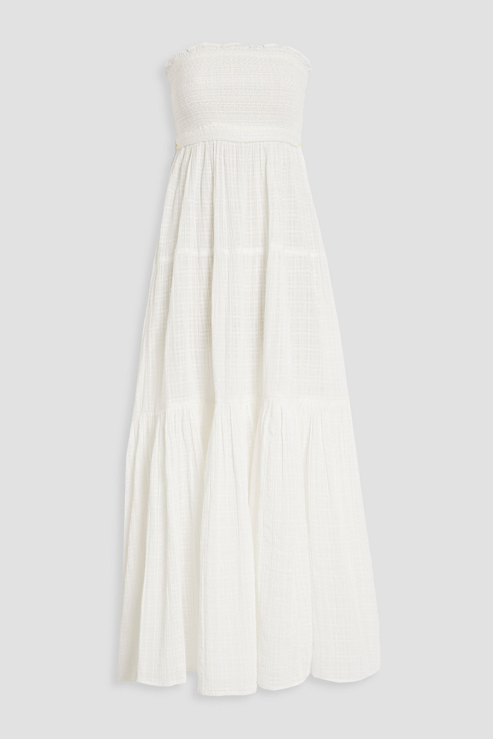 McKinney strapless cotton-jacquard maxi dress