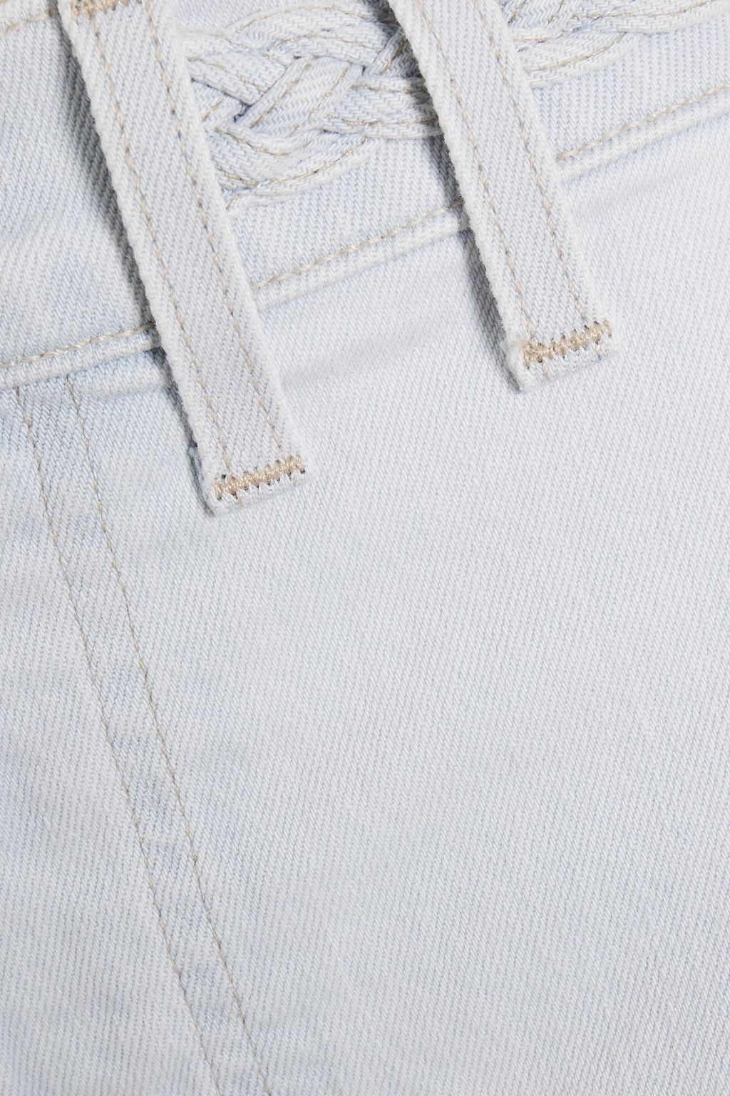 VERONICA BEARD Grant braid-trimmed high-rise wide-leg jeans