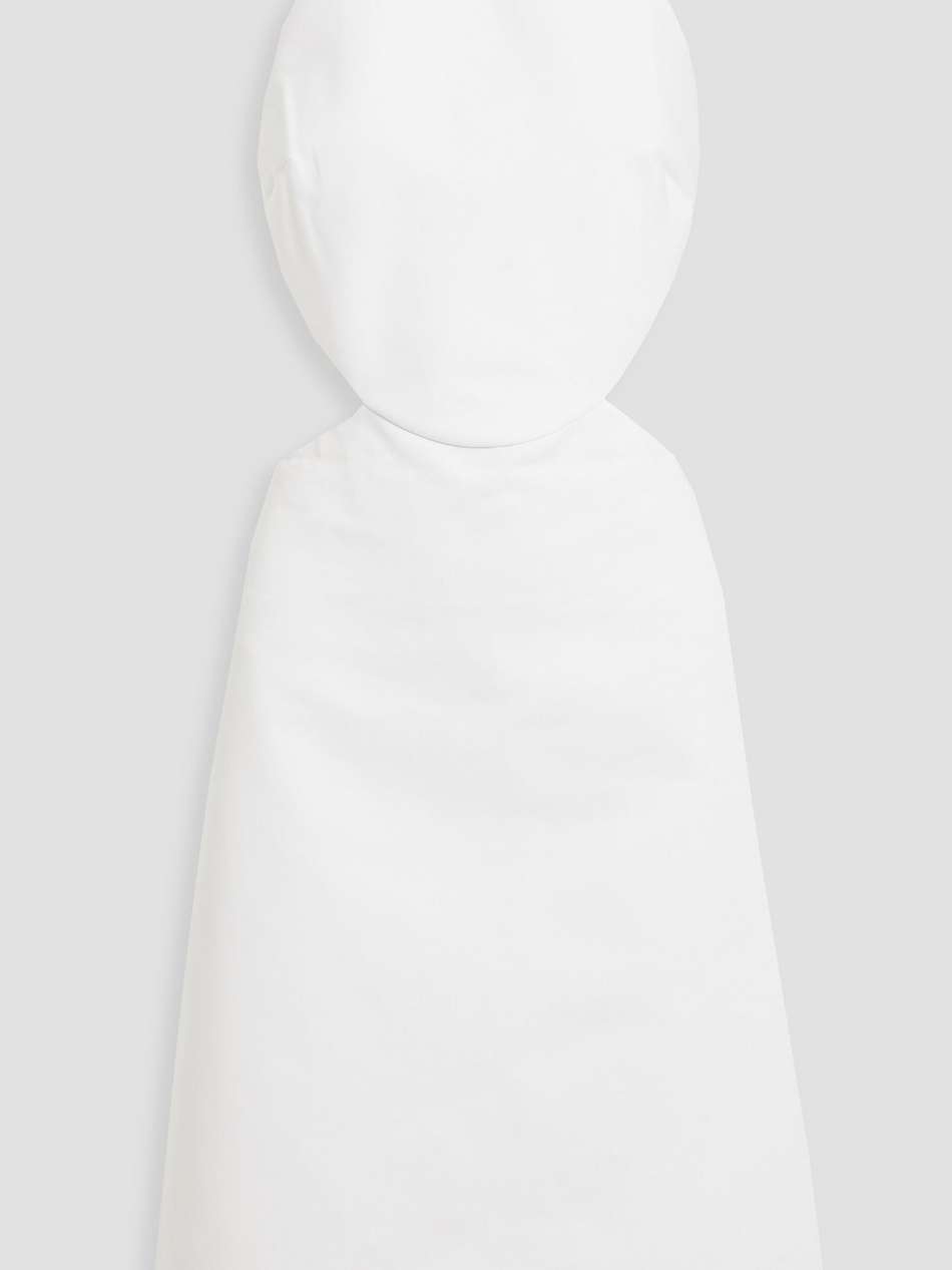 cutout cotton-blend poplin dress