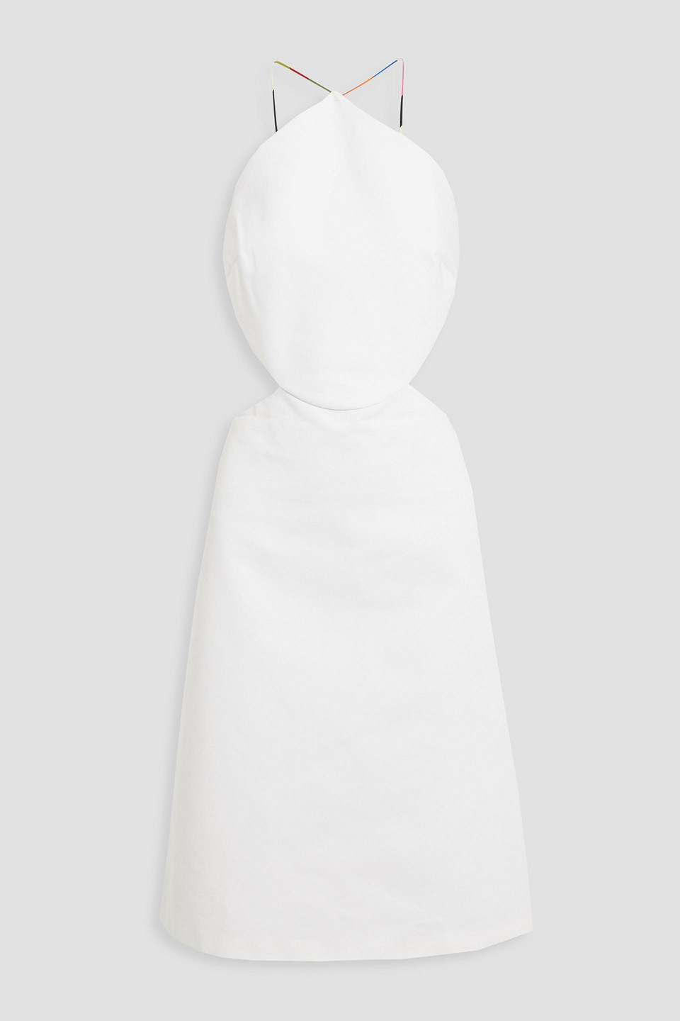 Pucci Cutout Cotton-blend Poplin Dress In White