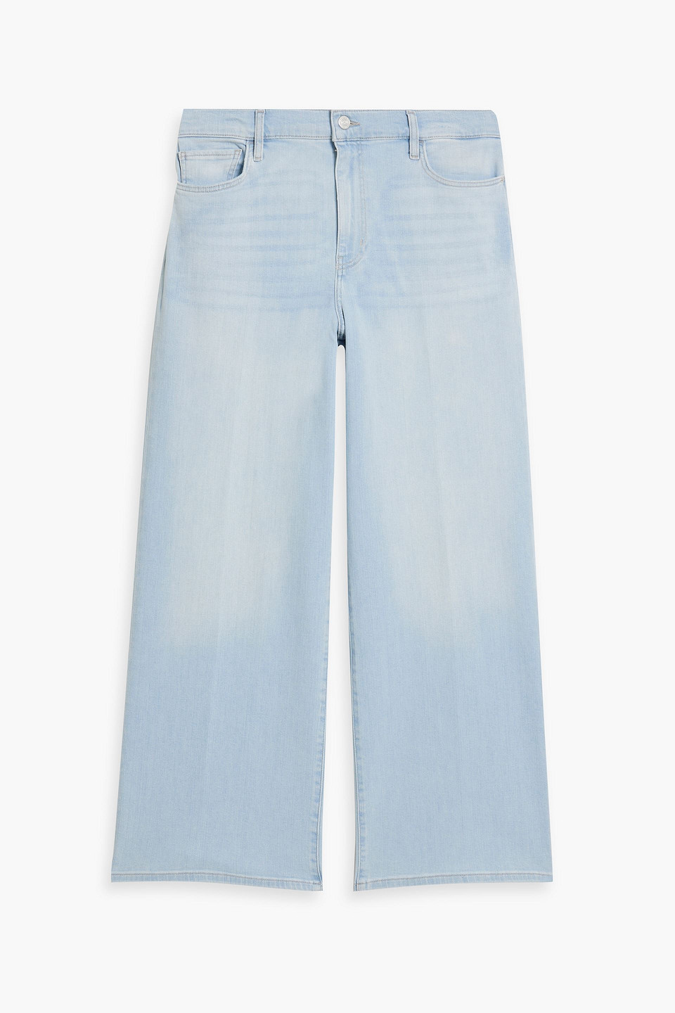 Frame Le Slim Palazzo High-rise Wide-leg Jeans In Light Denim