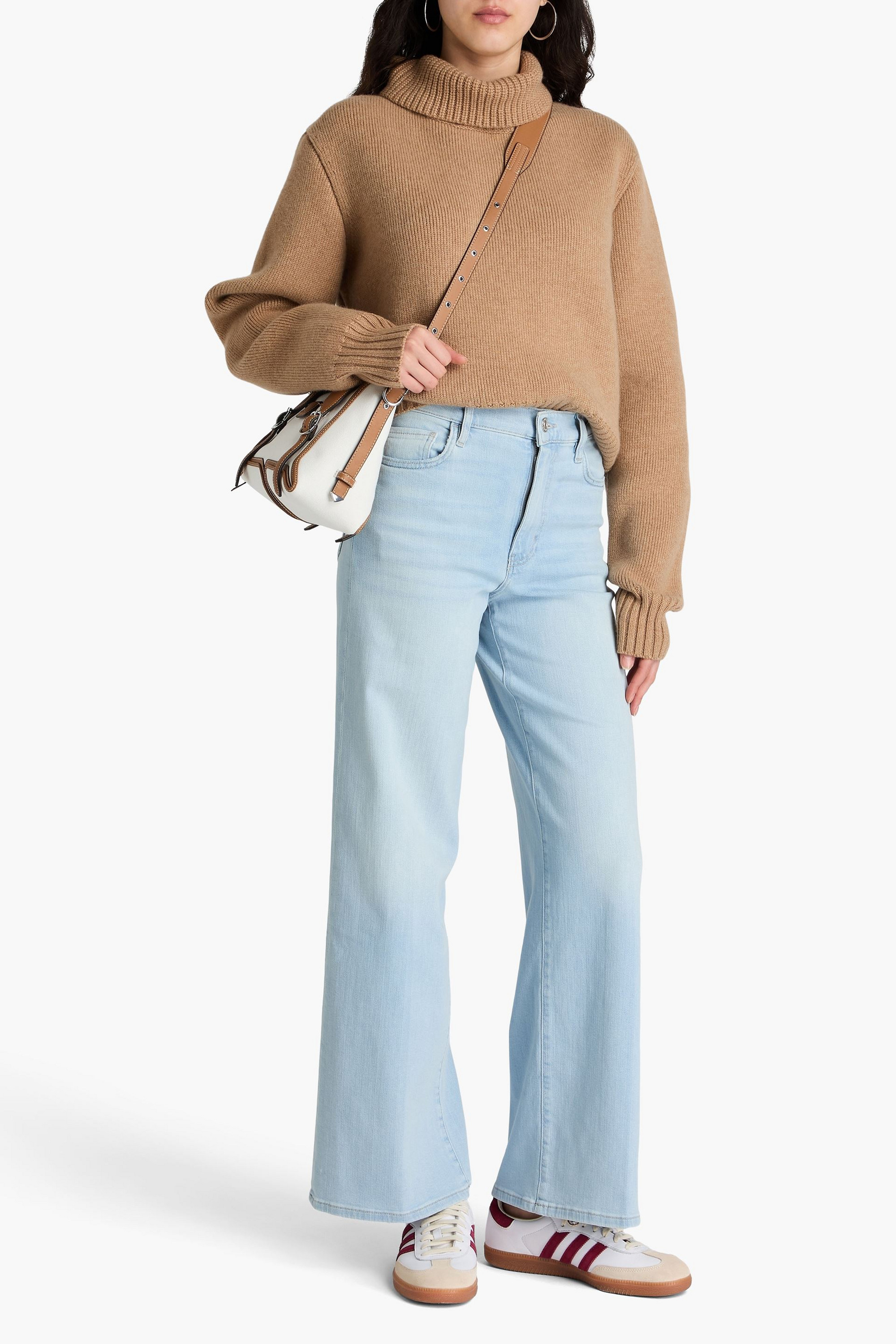 FRAME Le Slim Palazzo high-rise wide-leg jeans