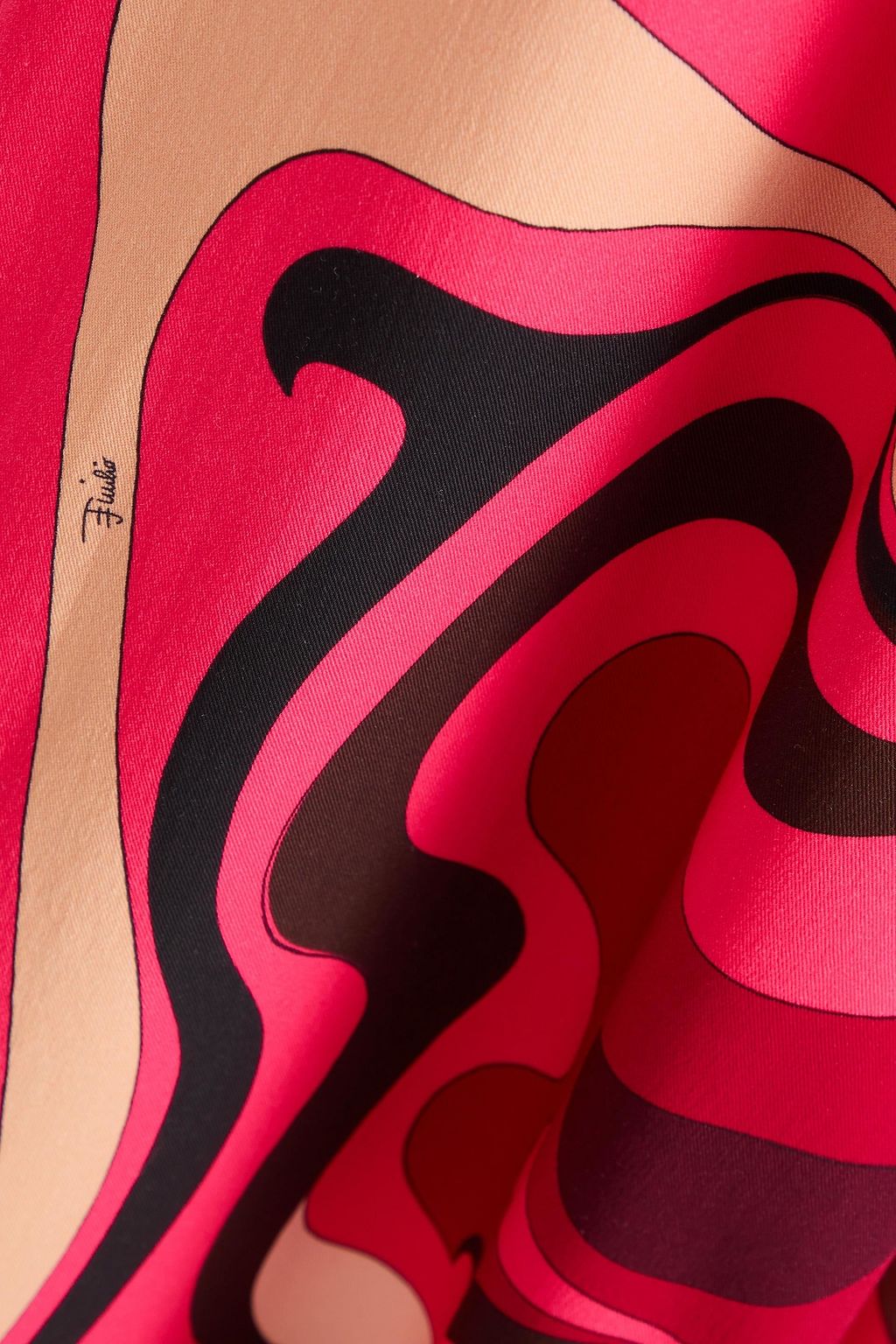 PUCCI Hose mit weitem Bein aus Twill aus einer Wollmischung mit Print