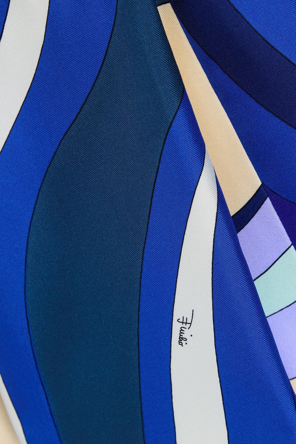 PUCCI 프린트 실크 트윌 플리츠 미니 스커트
