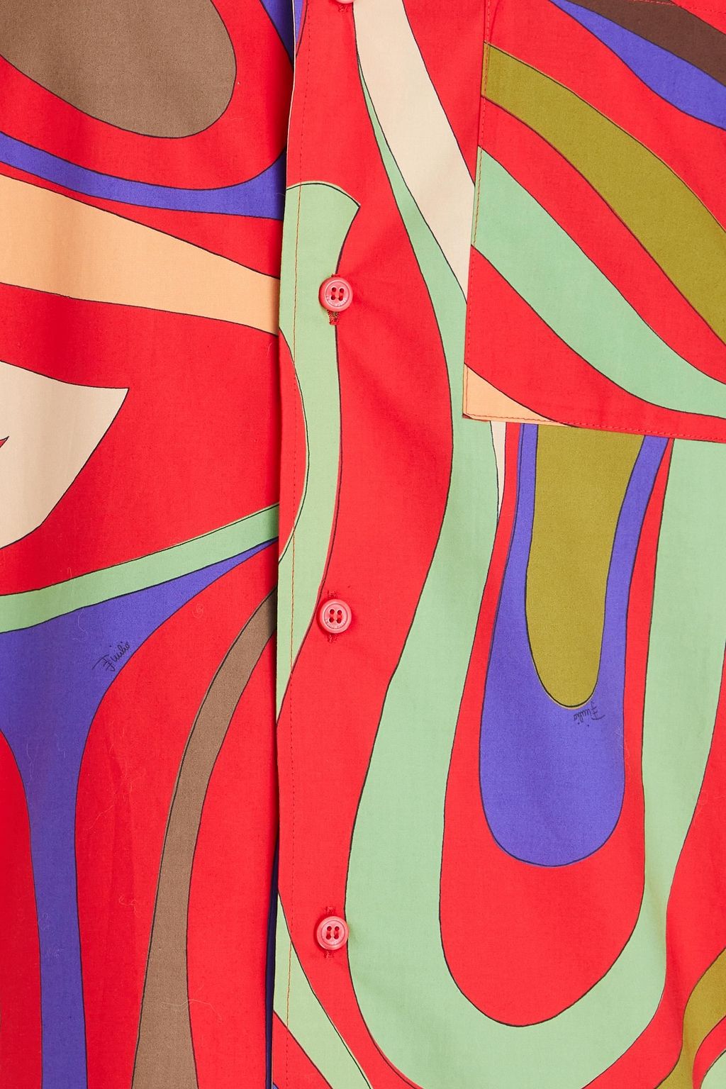 PUCCI قميص من قطن بوبلين مزين بطبعات