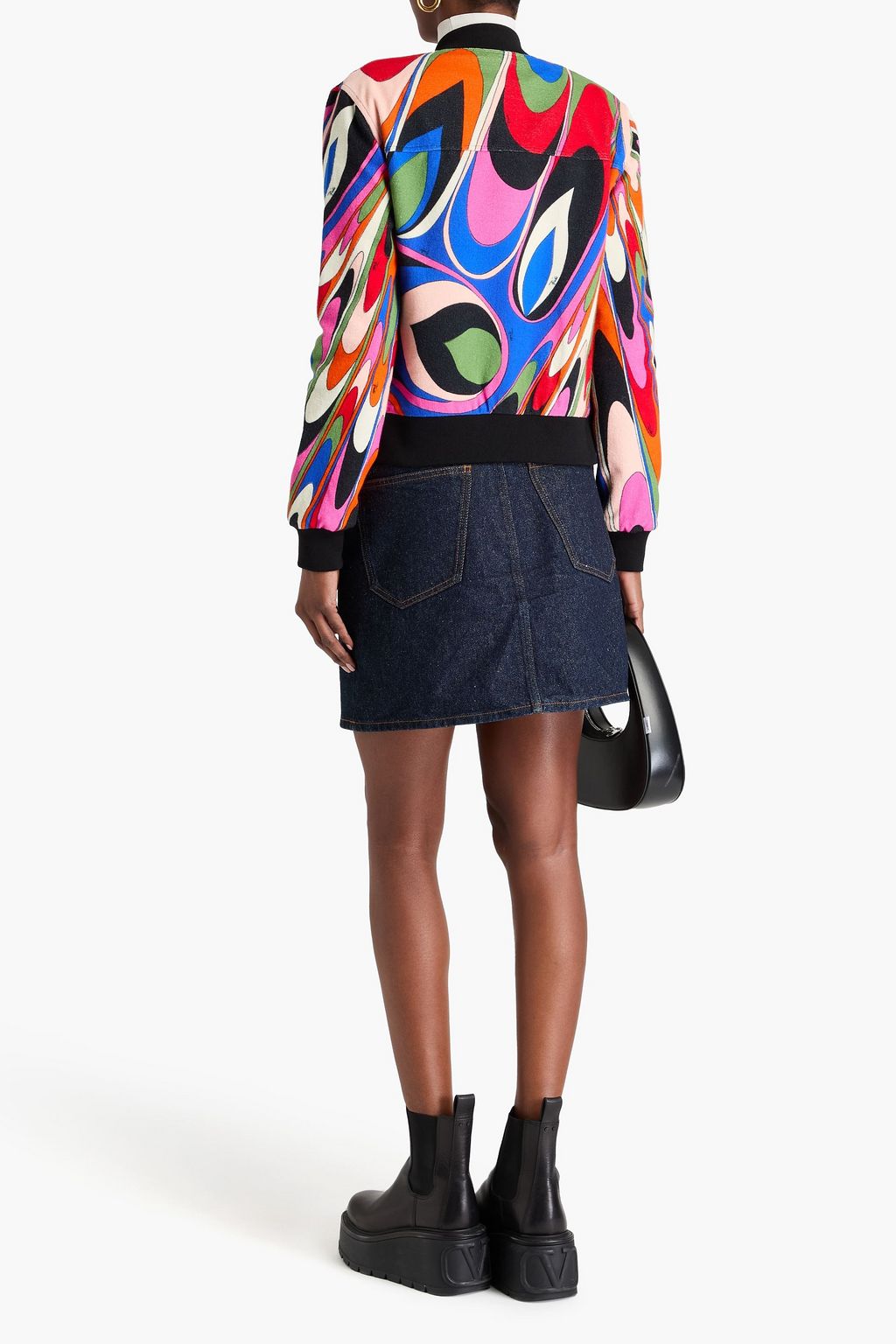 PUCCI Printed cotton-blend terry bomber jacket