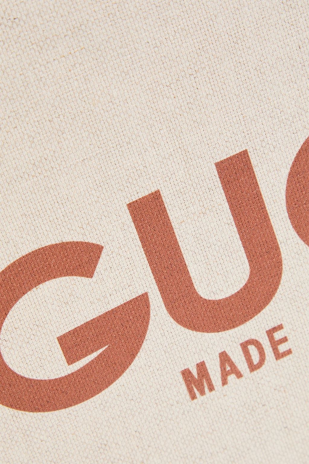 GUCCI 로고 프린트 캔버스 파우치