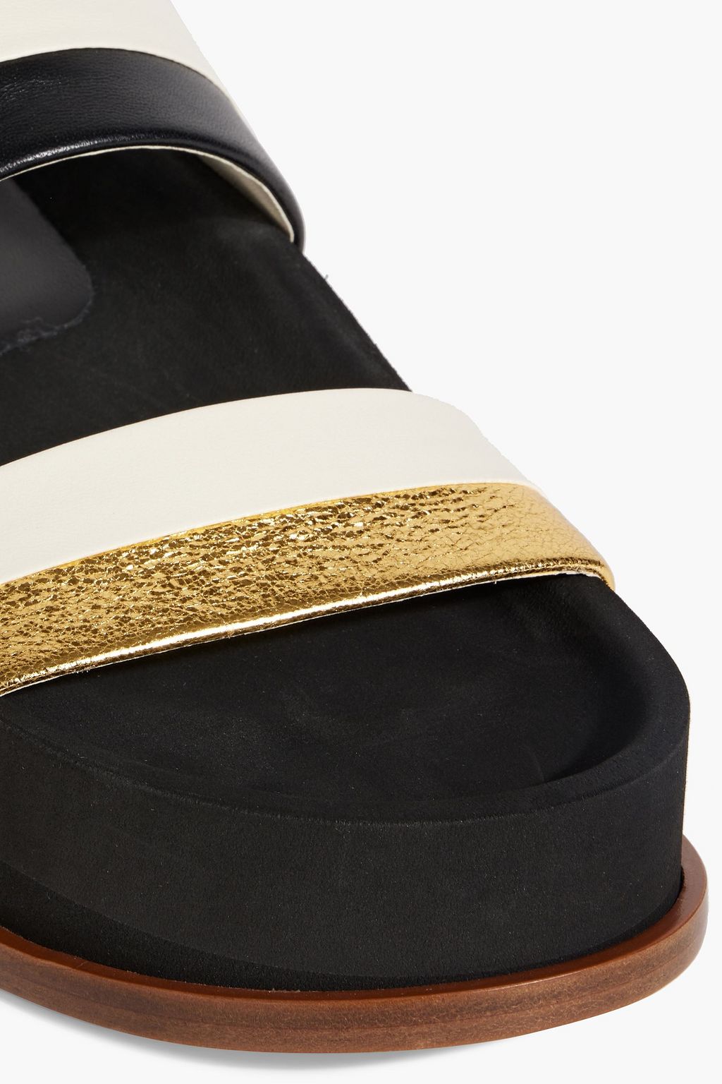 GABRIELA HEARST Striker color-block leather platform slides