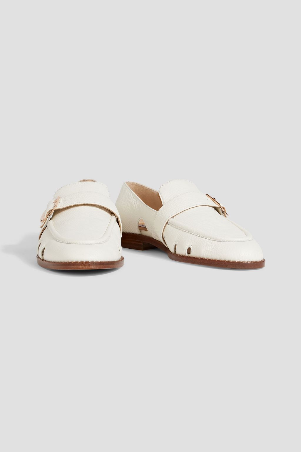 GABRIELA HEARST Symon cutout pebbled-leather loafers