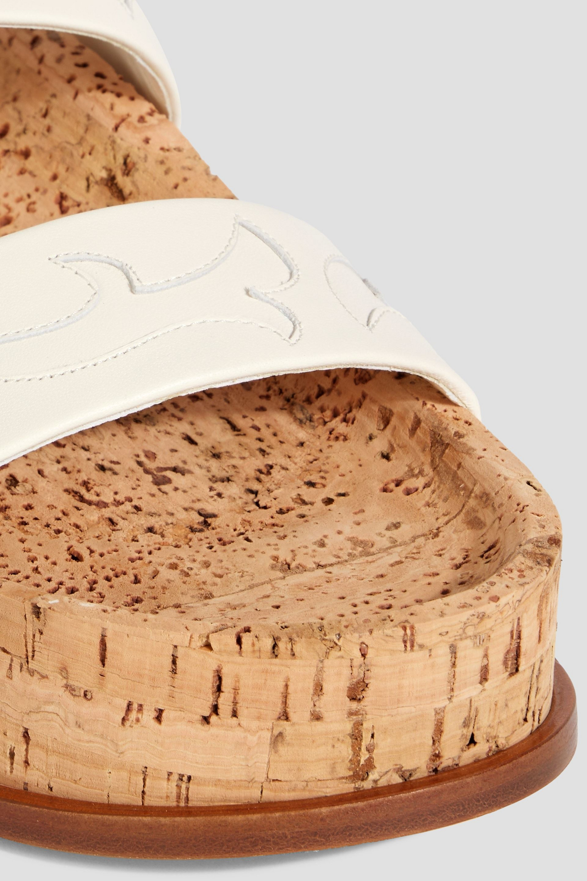 Gabriela Hearst Striker laser-cut leather platform sandals thumbnail