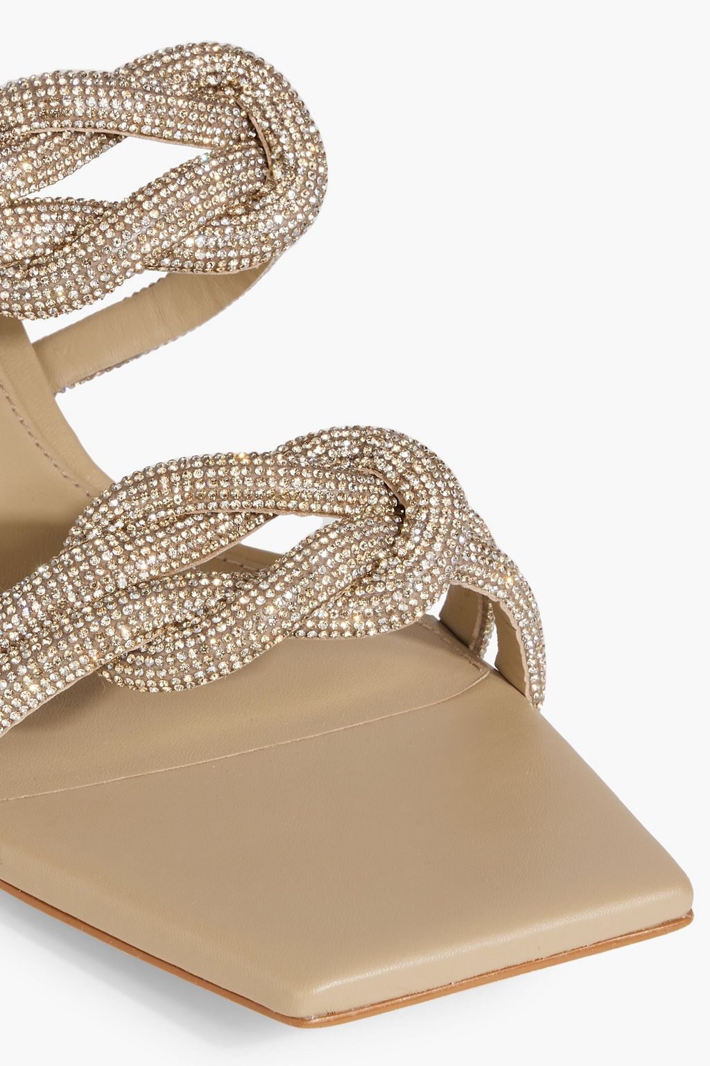 CULT GAIA Agyness crystal-embellished mules