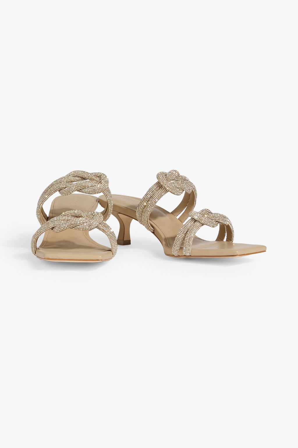 CULT GAIA Agyness crystal-embellished mules